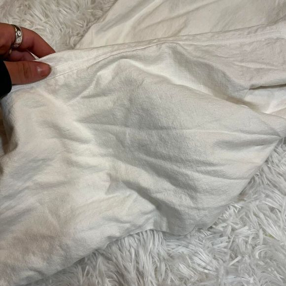 White linen Gianni Bini straight-leg flare  pants‎ size 8 - Picture 8 of 8